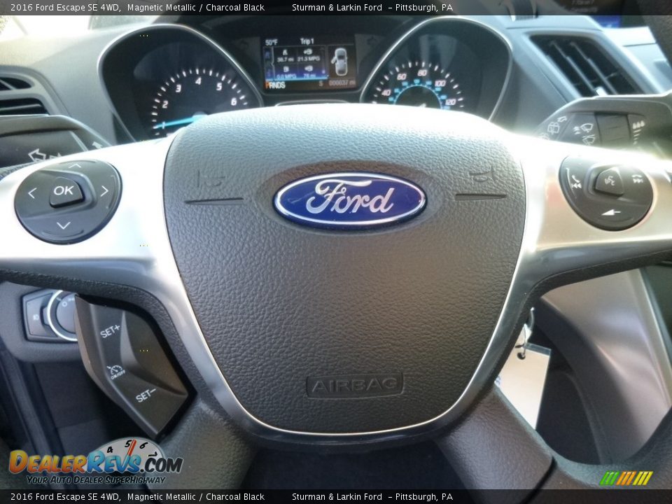 2016 Ford Escape SE 4WD Magnetic Metallic / Charcoal Black Photo #12