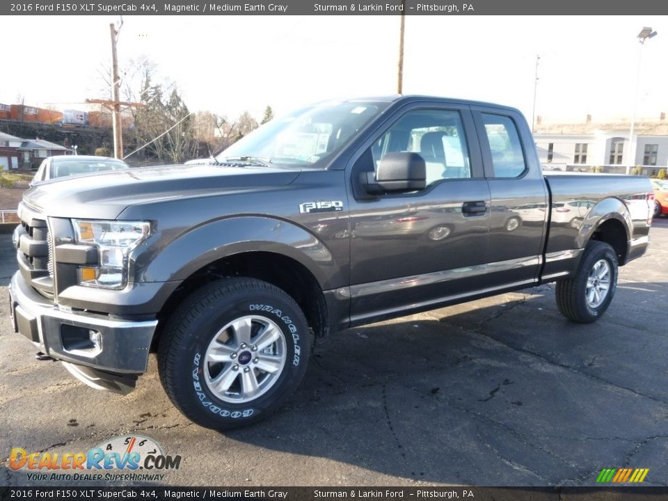 2016 Ford F150 XLT SuperCab 4x4 Magnetic / Medium Earth Gray Photo #3