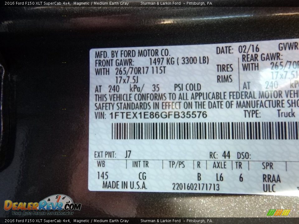 2016 Ford F150 XLT SuperCab 4x4 Magnetic / Medium Earth Gray Photo #10