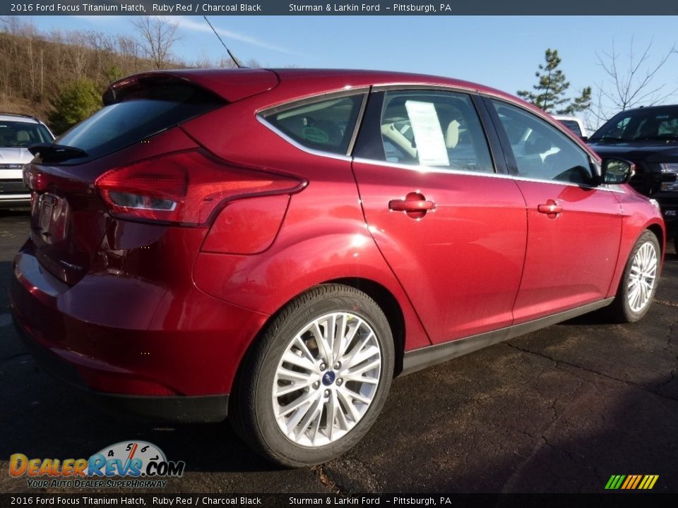 2016 Ford Focus Titanium Hatch Ruby Red / Charcoal Black Photo #2