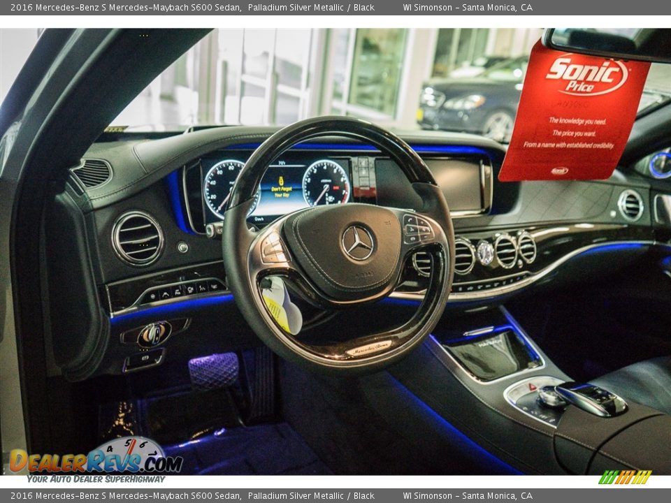 2016 Mercedes-Benz S Mercedes-Maybach S600 Sedan Palladium Silver Metallic / Black Photo #5