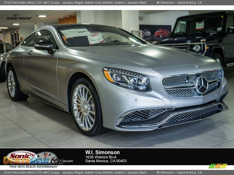 2016 Mercedes-Benz S 65 AMG Coupe designo Magno Alanite Grey Metallic (matte) / designo Black Photo #1