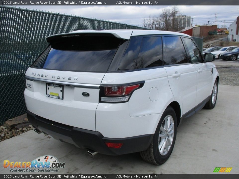 2016 Land Rover Range Rover Sport SE Fuji White / Espresso/Almond Photo #4
