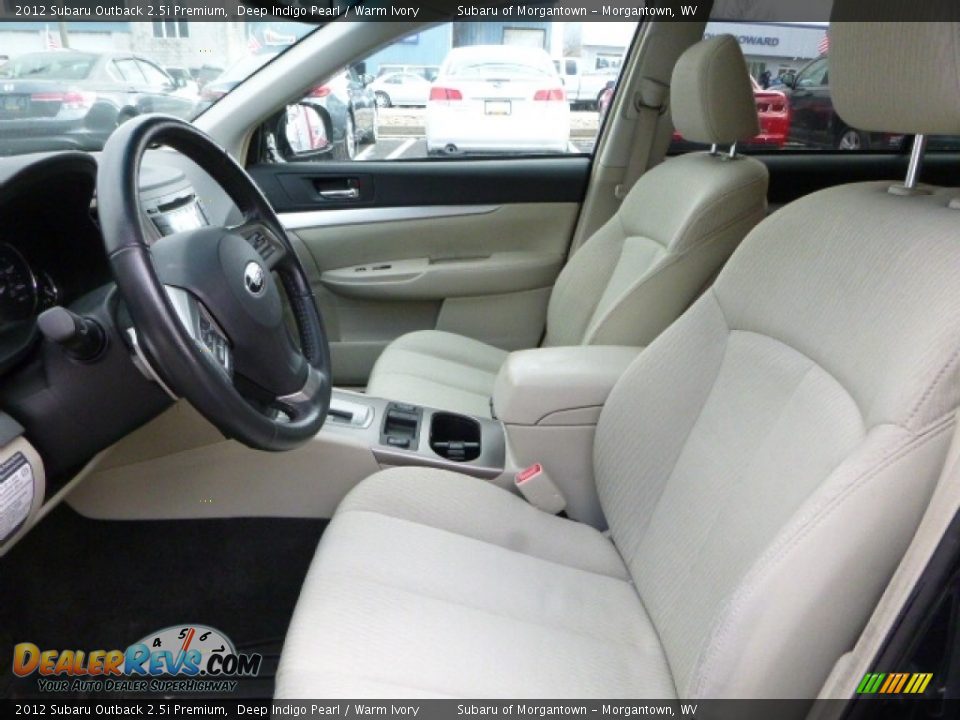 2012 Subaru Outback 2.5i Premium Deep Indigo Pearl / Warm Ivory Photo #14