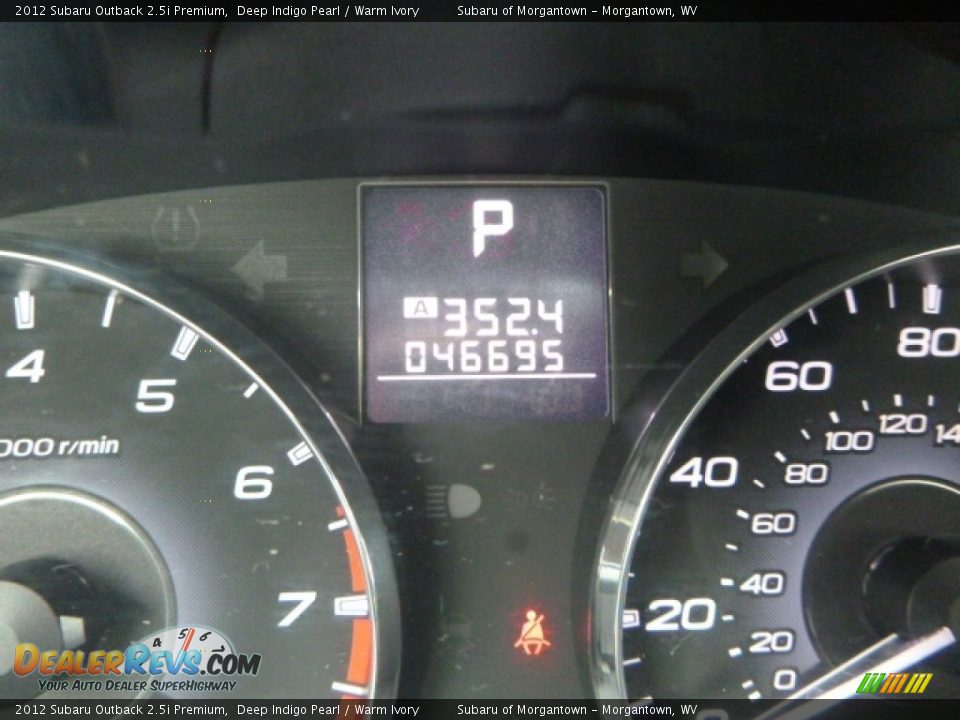 2012 Subaru Outback 2.5i Premium Deep Indigo Pearl / Warm Ivory Photo #21