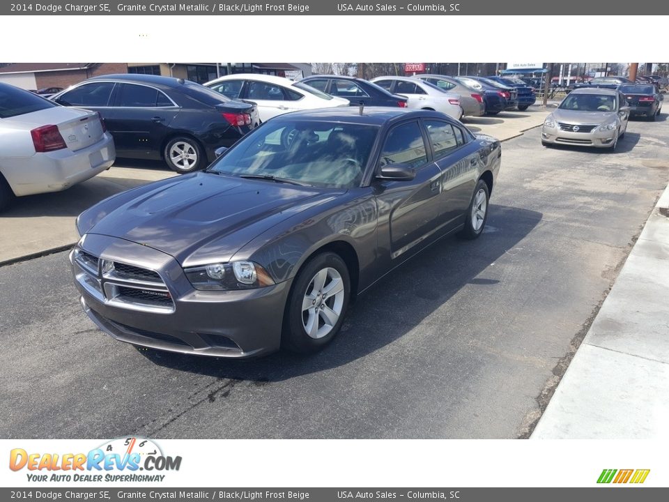 2014 Dodge Charger SE Granite Crystal Metallic / Black/Light Frost Beige Photo #1