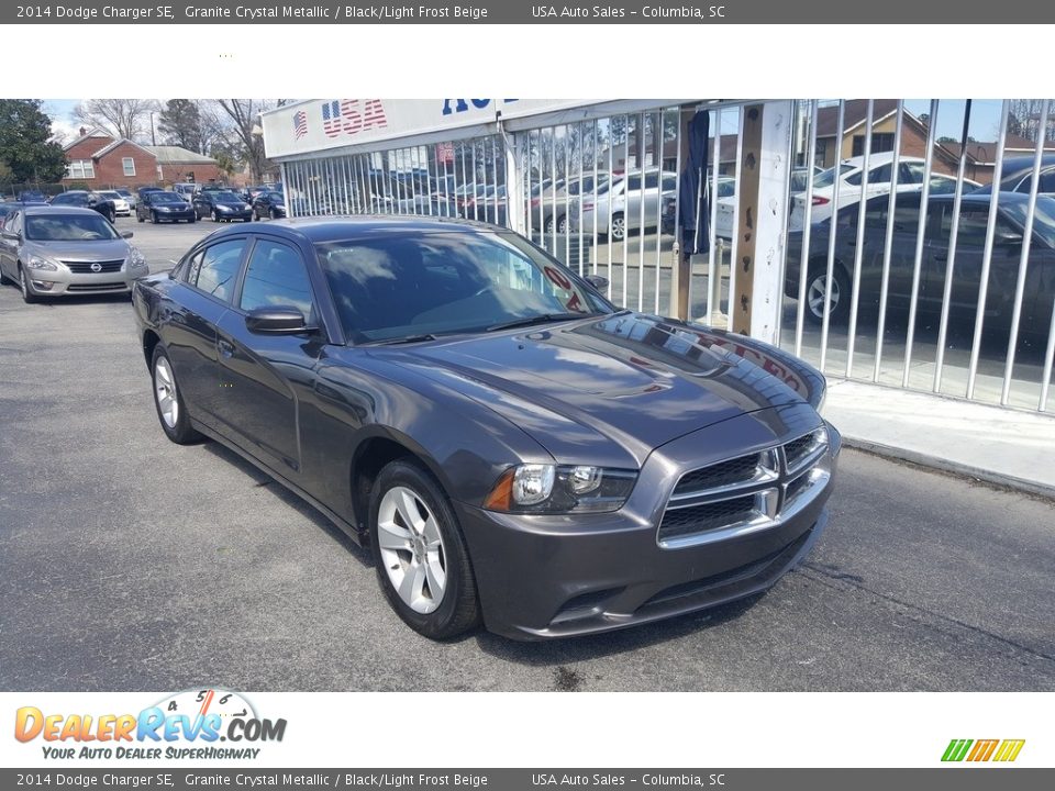 2014 Dodge Charger SE Granite Crystal Metallic / Black/Light Frost Beige Photo #2