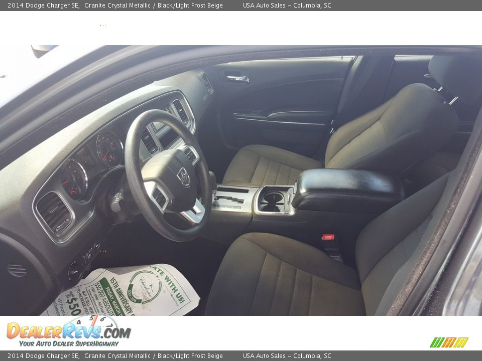 2014 Dodge Charger SE Granite Crystal Metallic / Black/Light Frost Beige Photo #6