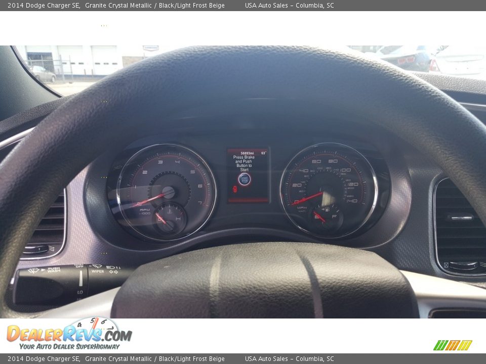 2014 Dodge Charger SE Granite Crystal Metallic / Black/Light Frost Beige Photo #8
