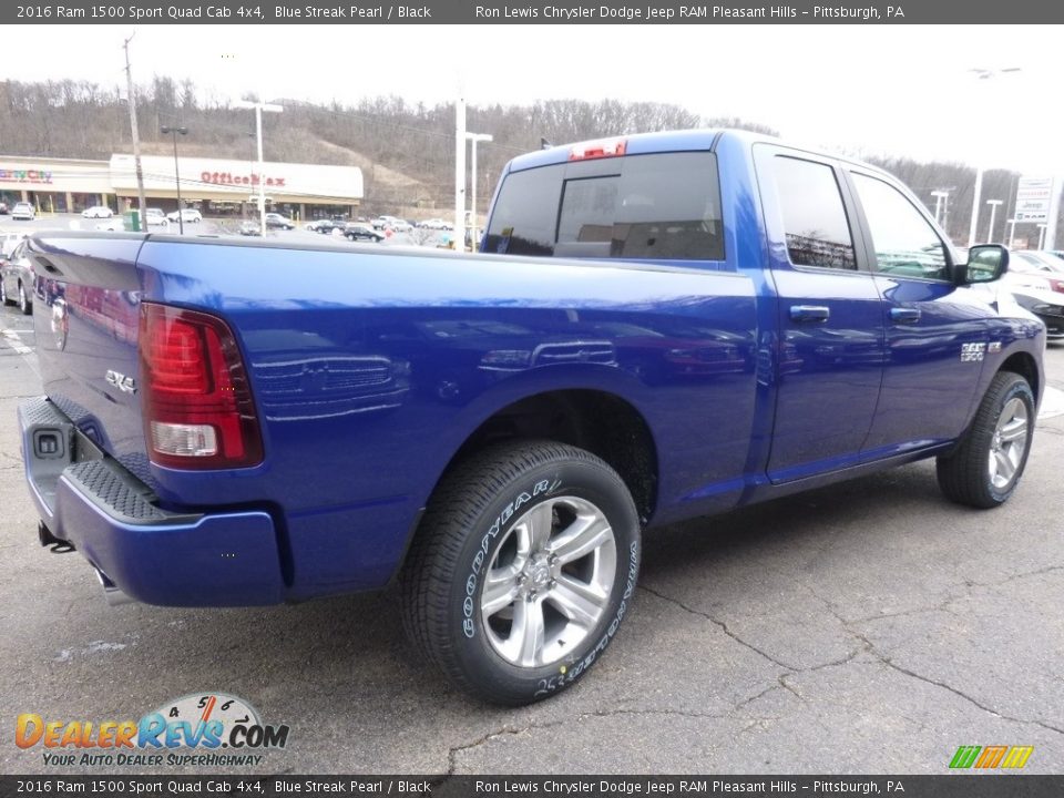 2016 Ram 1500 Sport Quad Cab 4x4 Blue Streak Pearl / Black Photo #6