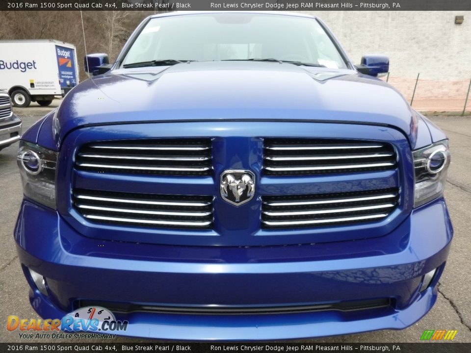 2016 Ram 1500 Sport Quad Cab 4x4 Blue Streak Pearl / Black Photo #9