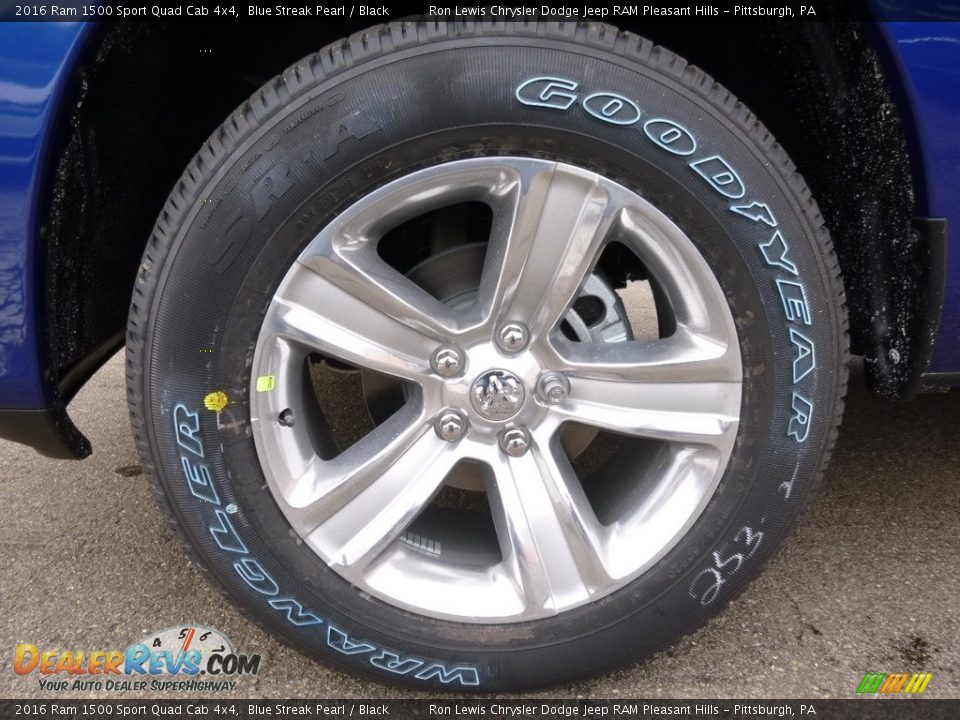 2016 Ram 1500 Sport Quad Cab 4x4 Blue Streak Pearl / Black Photo #10