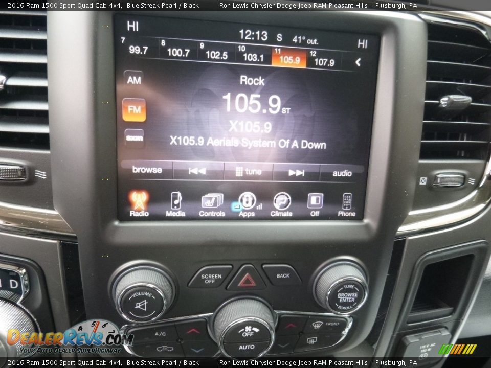 2016 Ram 1500 Sport Quad Cab 4x4 Blue Streak Pearl / Black Photo #20