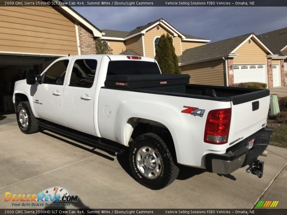 2009 GMC Sierra 2500HD SLT Crew Cab 4x4 Summit White / Ebony/Light Cashmere Photo #2