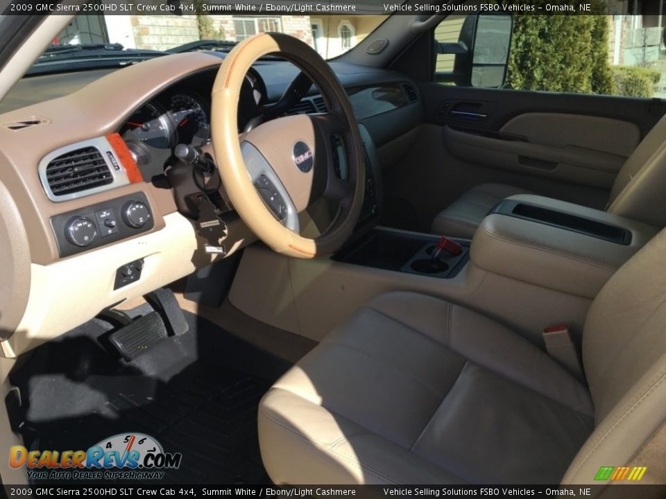 2009 GMC Sierra 2500HD SLT Crew Cab 4x4 Summit White / Ebony/Light Cashmere Photo #10