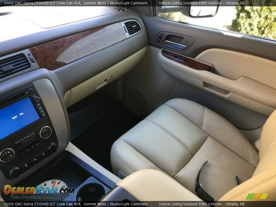 2009 GMC Sierra 2500HD SLT Crew Cab 4x4 Summit White / Ebony/Light Cashmere Photo #11