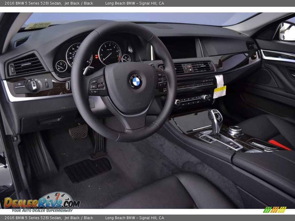 2016 BMW 5 Series 528i Sedan Jet Black / Black Photo #7