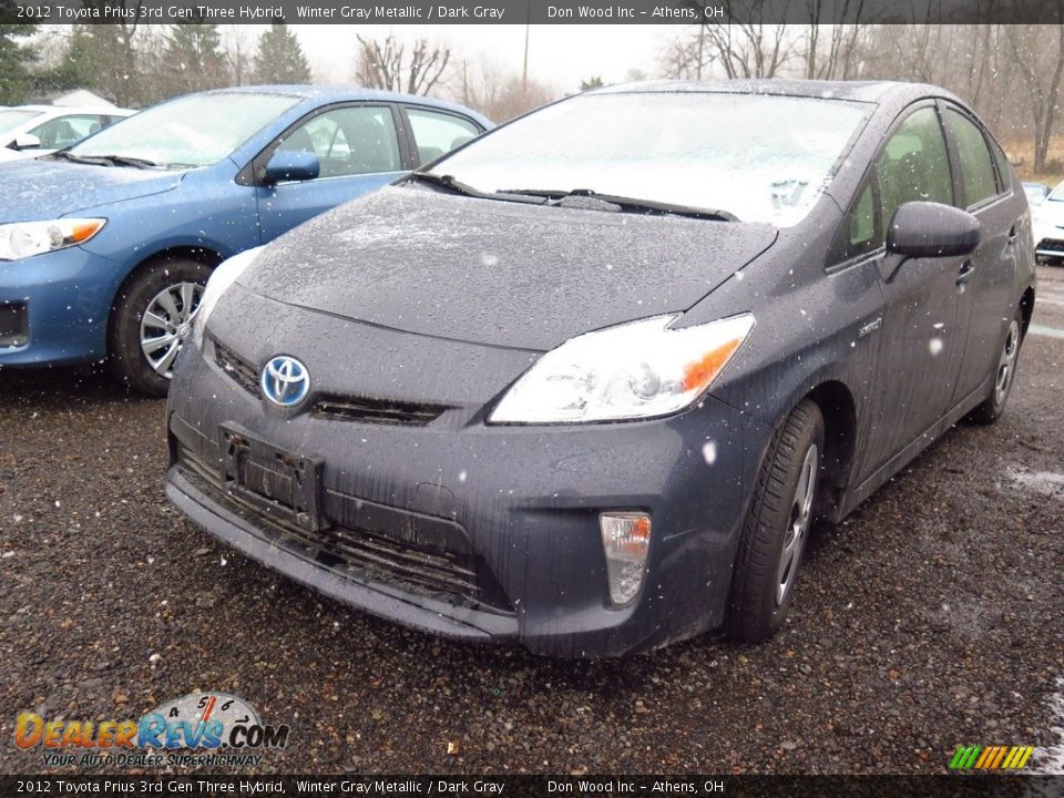 2012 Toyota Prius 3rd Gen Three Hybrid Winter Gray Metallic / Dark Gray Photo #3