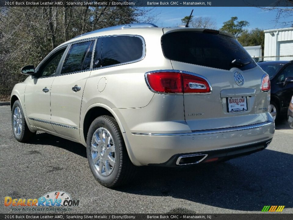 2016 Buick Enclave Leather AWD Sparkling Silver Metallic / Ebony/Ebony Photo #4