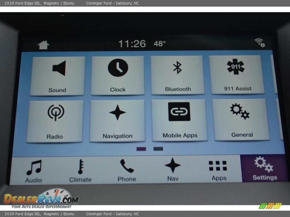 2016 Ford Edge SEL Magnetic / Ebony Photo #12