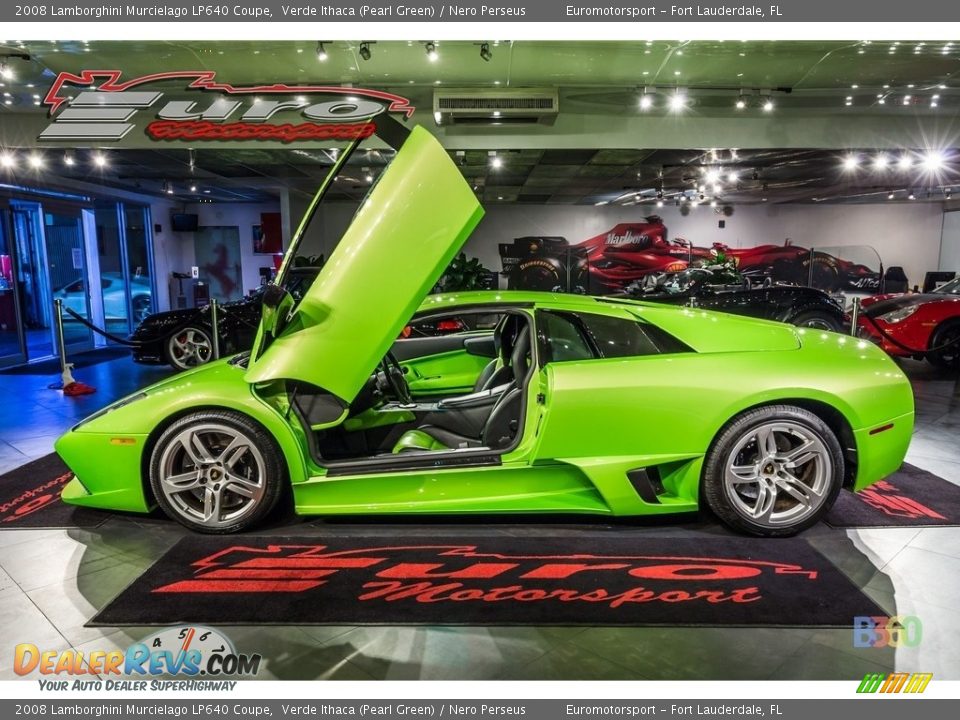 2008 Lamborghini Murcielago LP640 Coupe Verde Ithaca (Pearl Green) / Nero Perseus Photo #2
