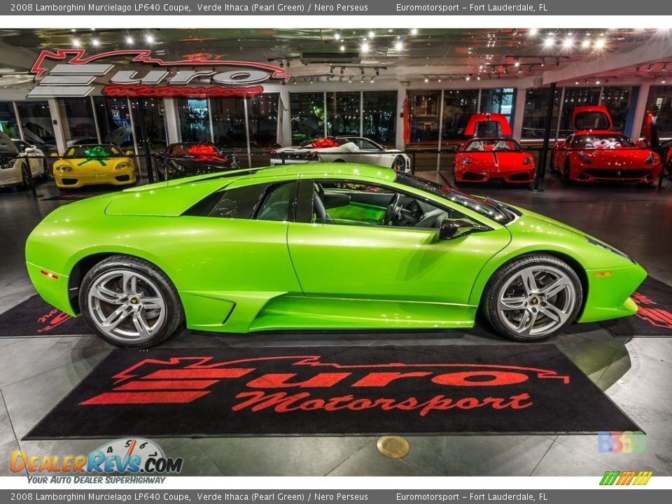 2008 Lamborghini Murcielago LP640 Coupe Verde Ithaca (Pearl Green) / Nero Perseus Photo #8