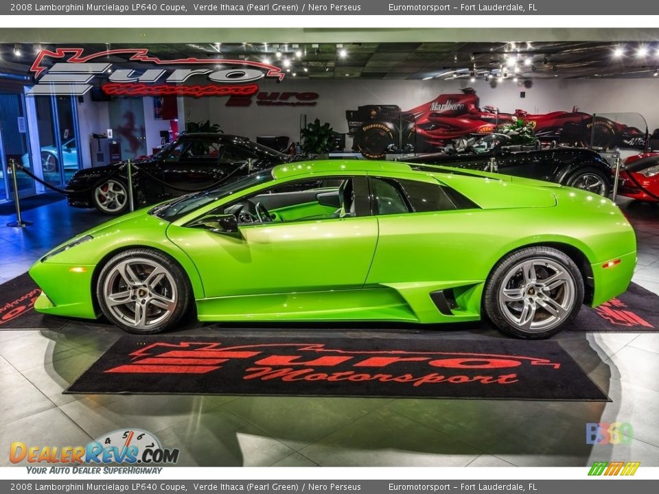 2008 Lamborghini Murcielago LP640 Coupe Verde Ithaca (Pearl Green) / Nero Perseus Photo #12