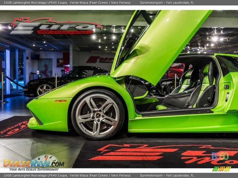 2008 Lamborghini Murcielago LP640 Coupe Verde Ithaca (Pearl Green) / Nero Perseus Photo #14