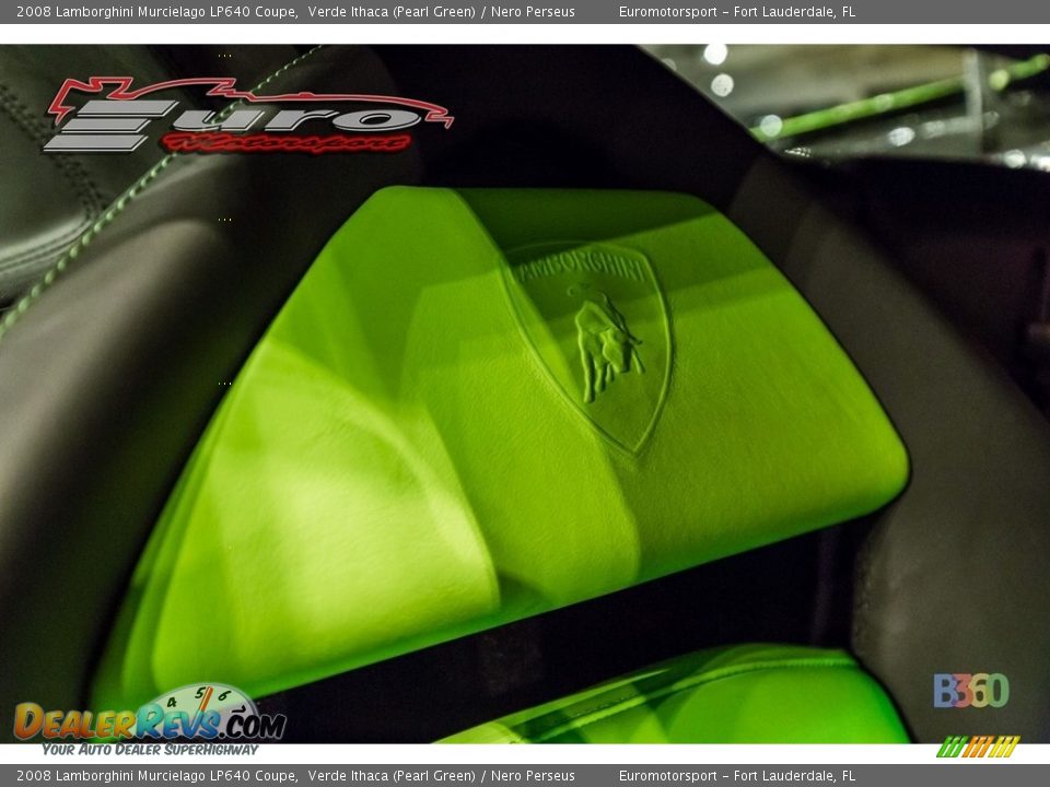 2008 Lamborghini Murcielago LP640 Coupe Verde Ithaca (Pearl Green) / Nero Perseus Photo #39
