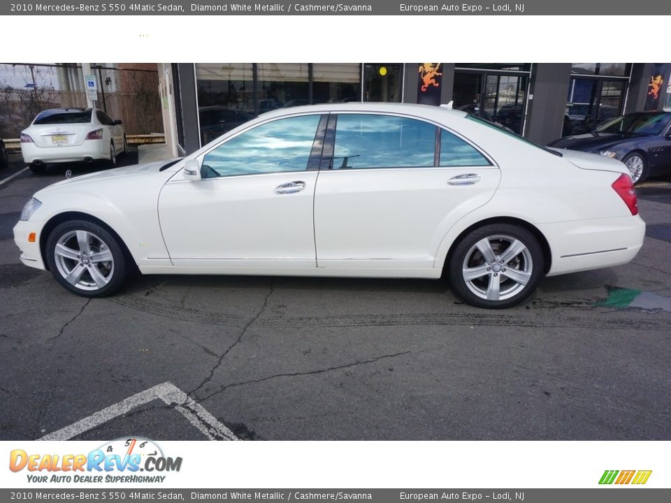 2010 Mercedes-Benz S 550 4Matic Sedan Diamond White Metallic / Cashmere/Savanna Photo #6