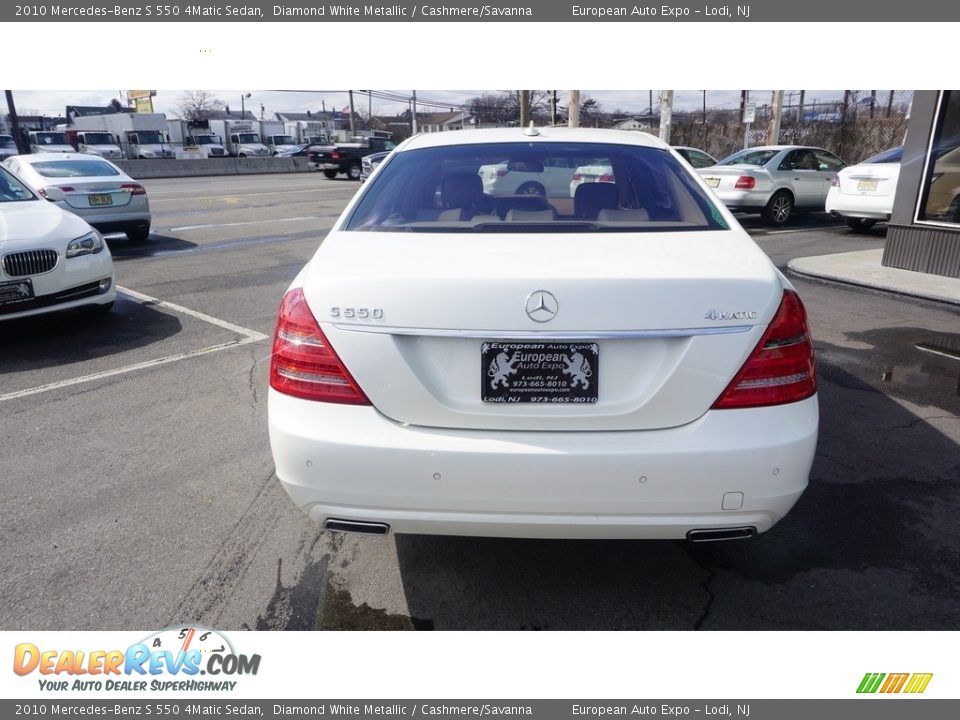 2010 Mercedes-Benz S 550 4Matic Sedan Diamond White Metallic / Cashmere/Savanna Photo #7