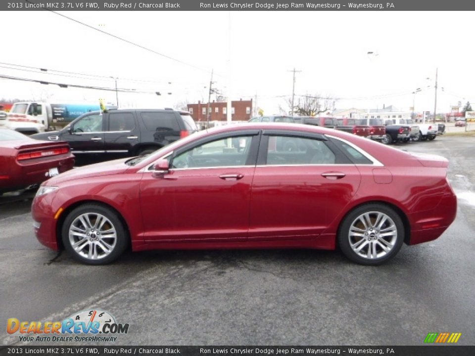 2013 Lincoln MKZ 3.7L V6 FWD Ruby Red / Charcoal Black Photo #3