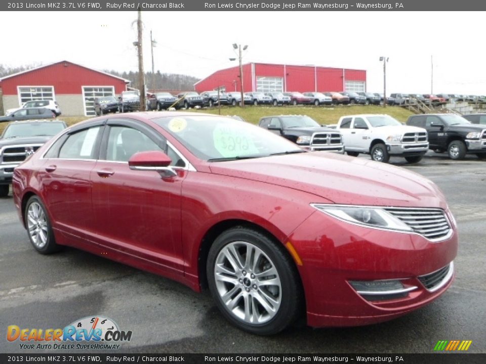 2013 Lincoln MKZ 3.7L V6 FWD Ruby Red / Charcoal Black Photo #11