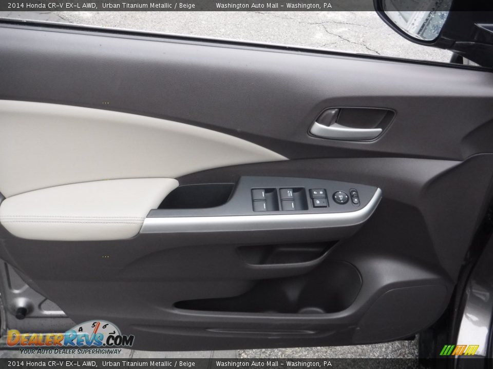 2014 Honda CR-V EX-L AWD Urban Titanium Metallic / Beige Photo #12