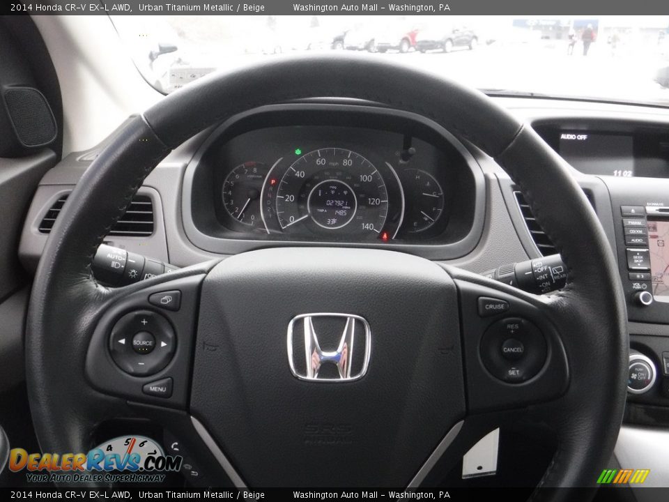 2014 Honda CR-V EX-L AWD Urban Titanium Metallic / Beige Photo #18
