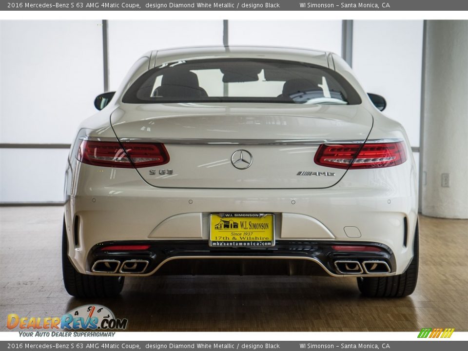 2016 Mercedes-Benz S 63 AMG 4Matic Coupe designo Diamond White Metallic / designo Black Photo #4