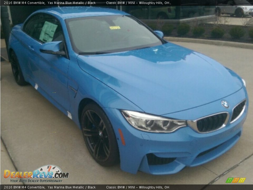 2016 BMW M4 Convertible Yas Marina Blue Metallic / Black Photo #7