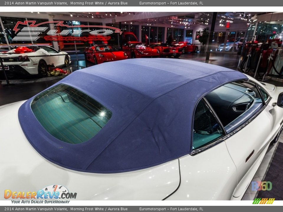 2014 Aston Martin Vanquish Volante Morning Frost White / Aurora Blue Photo #11