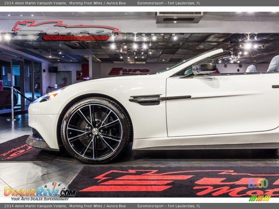 2014 Aston Martin Vanquish Volante Morning Frost White / Aurora Blue Photo #21