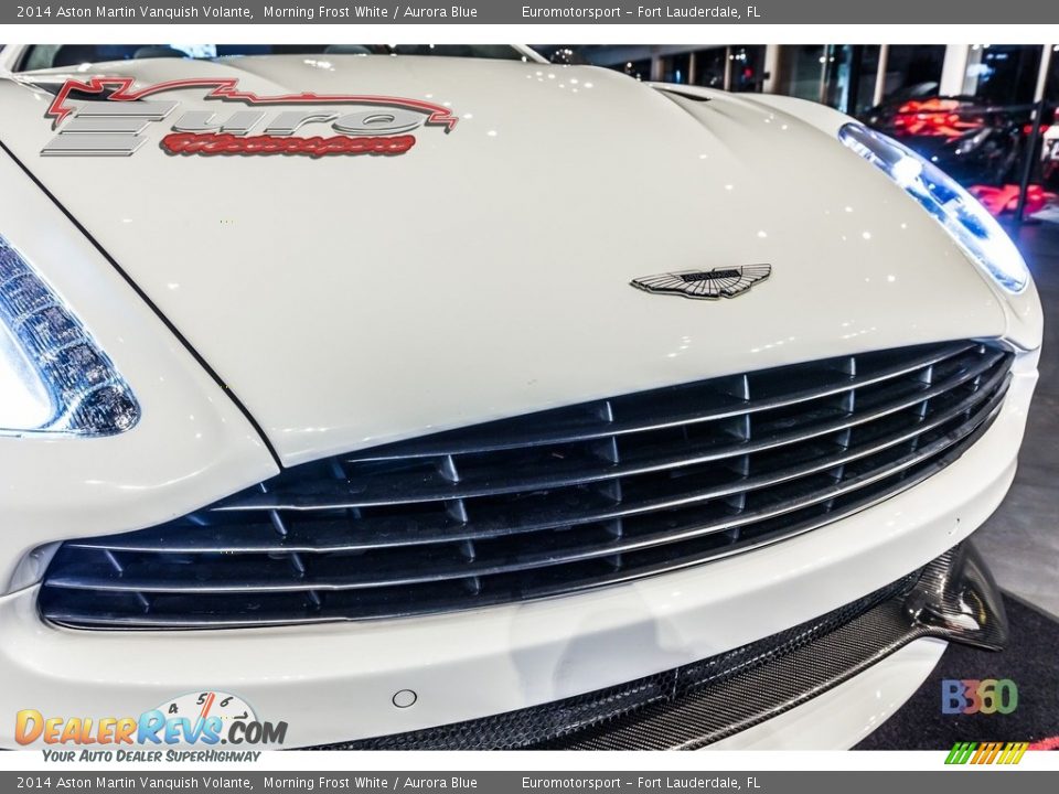 2014 Aston Martin Vanquish Volante Morning Frost White / Aurora Blue Photo #25