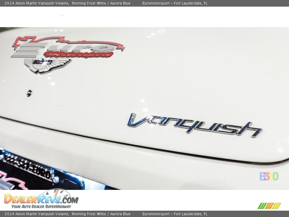 2014 Aston Martin Vanquish Volante Morning Frost White / Aurora Blue Photo #31