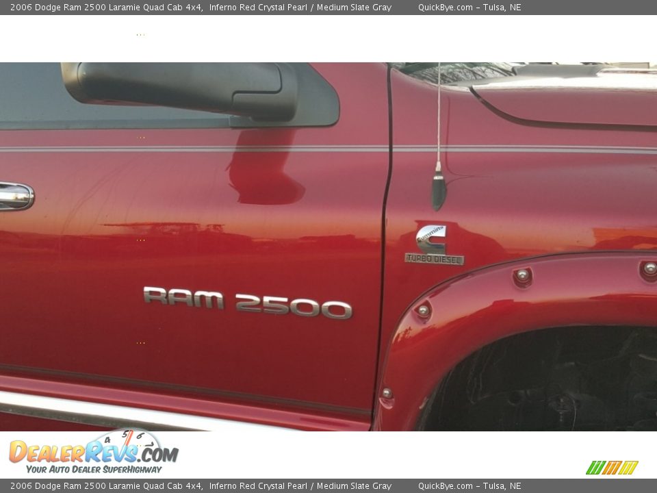 2006 Dodge Ram 2500 Laramie Quad Cab 4x4 Inferno Red Crystal Pearl / Medium Slate Gray Photo #11