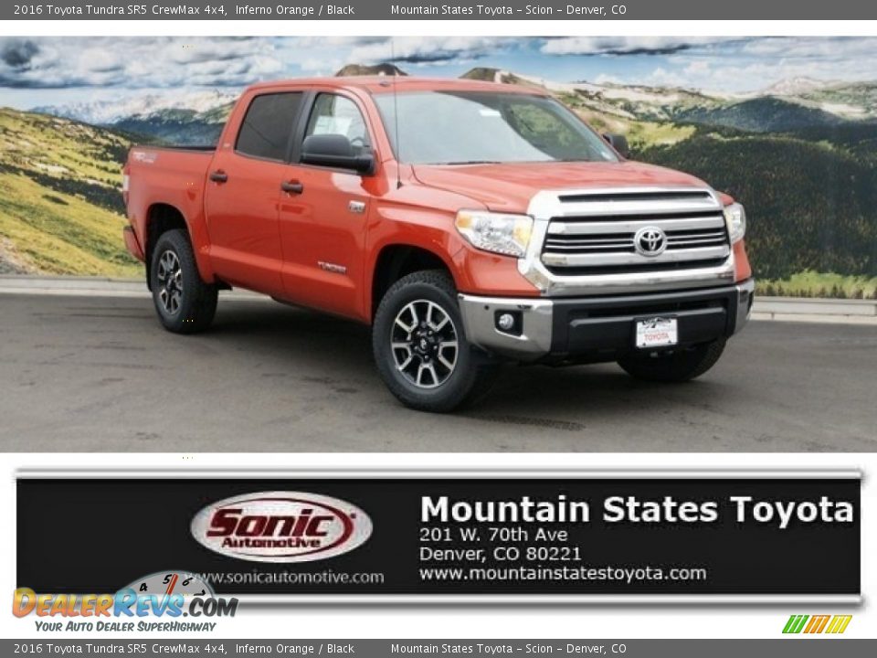 2016 Toyota Tundra SR5 CrewMax 4x4 Inferno Orange / Black Photo #1