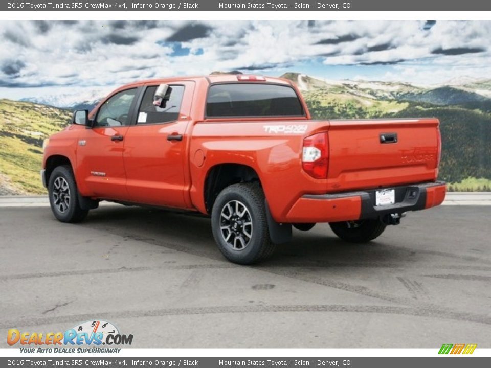 2016 Toyota Tundra SR5 CrewMax 4x4 Inferno Orange / Black Photo #3