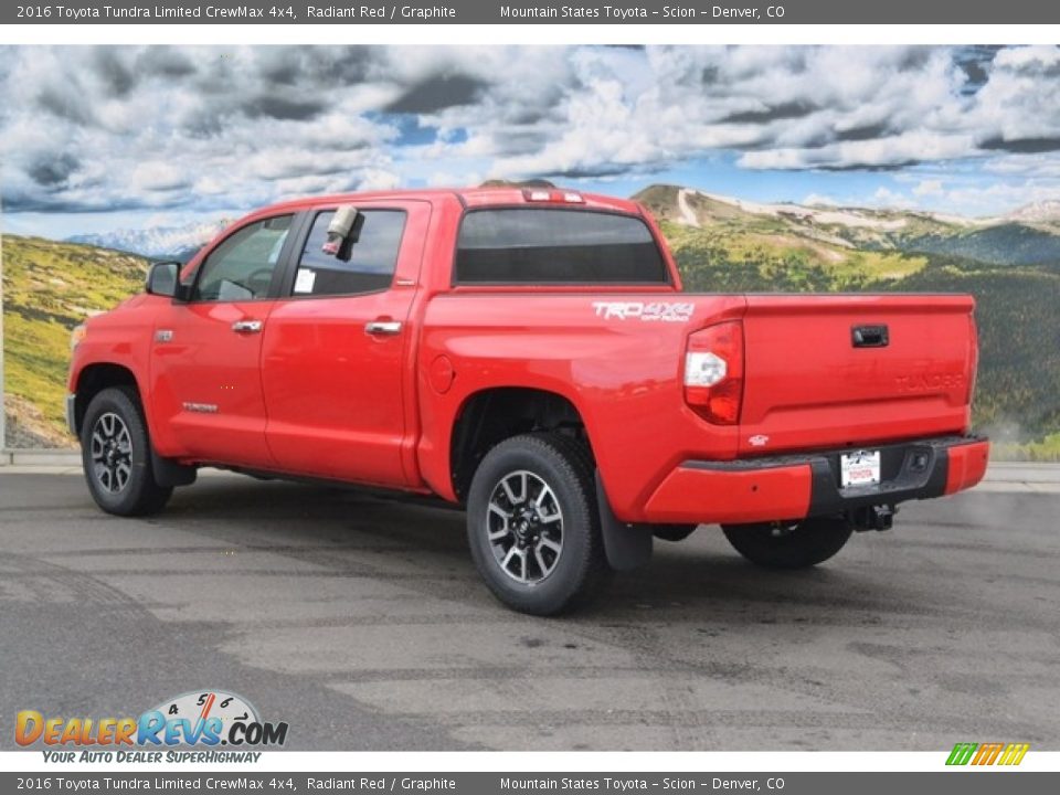 2016 Toyota Tundra Limited CrewMax 4x4 Radiant Red / Graphite Photo #3