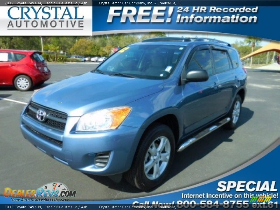 2012 Toyota RAV4 I4 Pacific Blue Metallic / Ash Photo #1