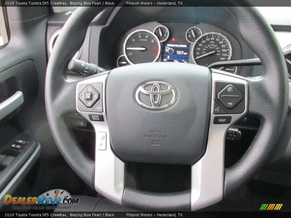 2016 Toyota Tundra SR5 CrewMax Blazing Blue Pearl / Black Photo #26