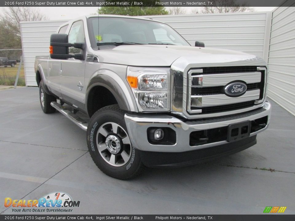 2016 Ford F250 Super Duty Lariat Crew Cab 4x4 Ingot Silver Metallic / Black Photo #1