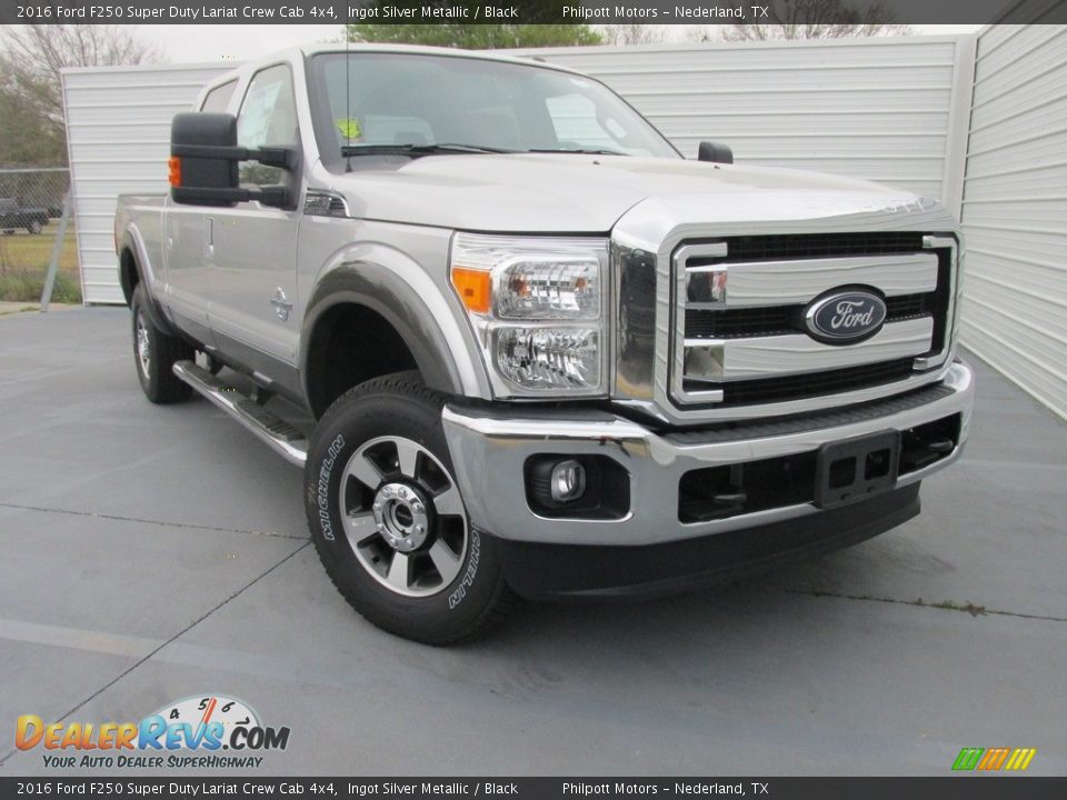 2016 Ford F250 Super Duty Lariat Crew Cab 4x4 Ingot Silver Metallic / Black Photo #2