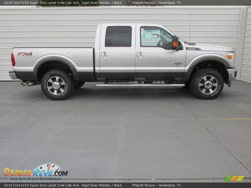 2016 Ford F250 Super Duty Lariat Crew Cab 4x4 Ingot Silver Metallic / Black Photo #3